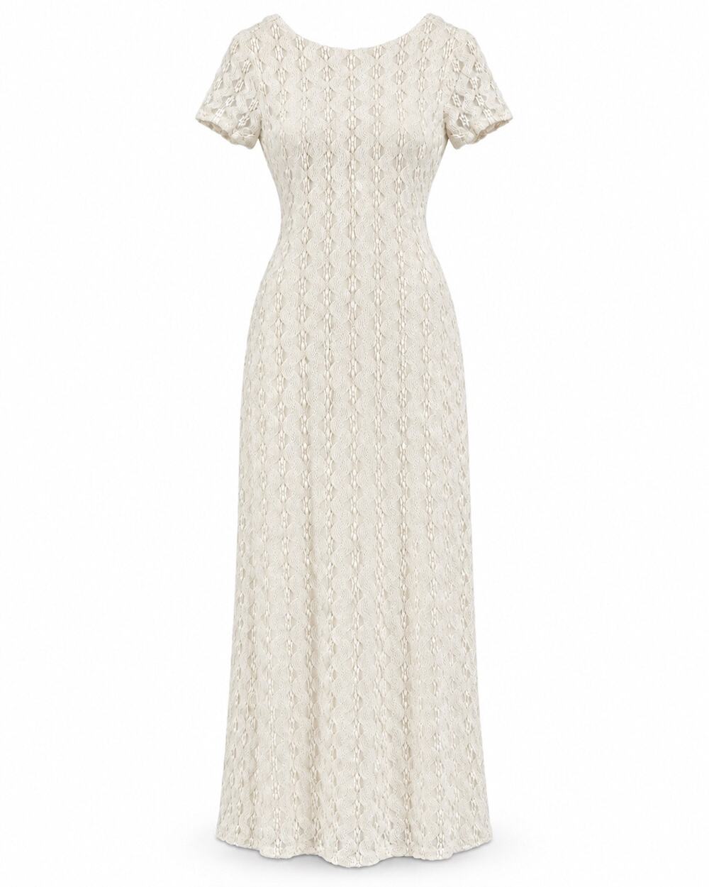 Marks & Spencer M&S Ivory Lace Maxi Dress US 6 NWT Romantic Cottagecore Bridal